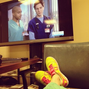 Watching Scrubs during Night Float